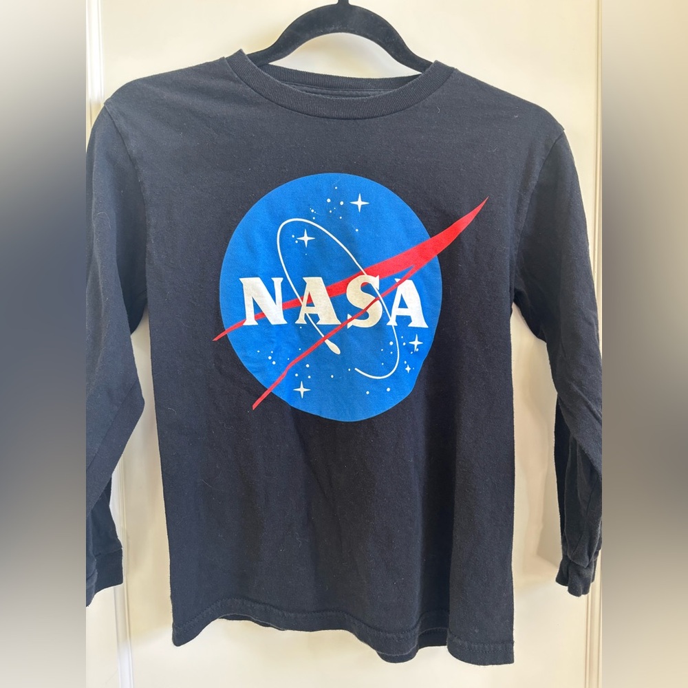 Fifth Sun NASA Black Long Sleeve Shirt size 10/12 Space
